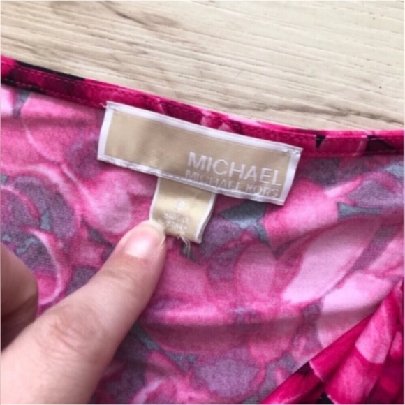 MICHAEL Michael Kors Pink Ruched Sleeveless Tank - Picture 4 of 7